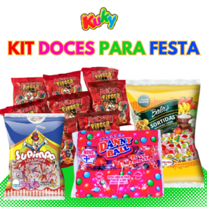 Kit Aniversário Infantil 25 Sacolinha Surpresa Doces Guloseimas pipoca doce bala pitulito chiclete