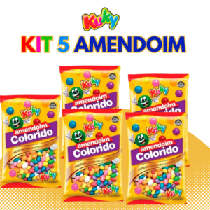 Kit 5 Amendoim colorido 400g - Kuky