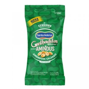 Pacote com 60 Amendoim Sem Pele Grelhaditos 24g