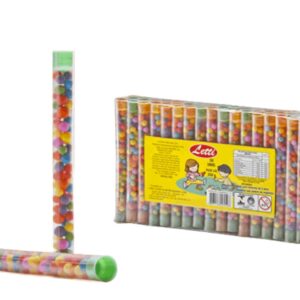 Tubinhos com Balinhas Coloridas Frutitos contém 50 unidades
